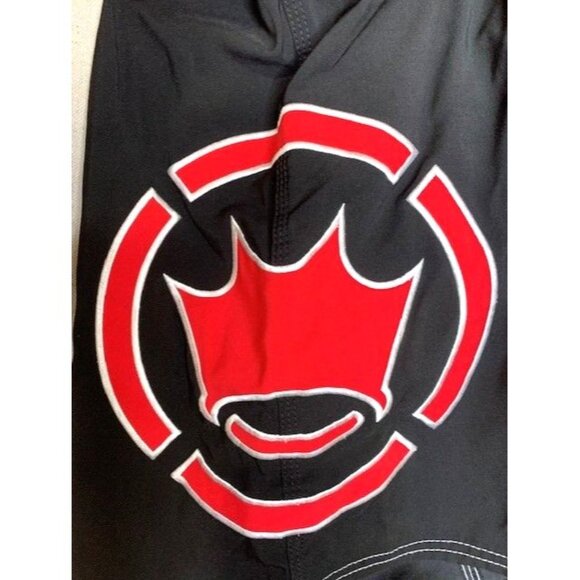 Dethrone Royalty Men's Black & Red MMA Fight Shorts Size 36 Polyester - Picture 8 of 10